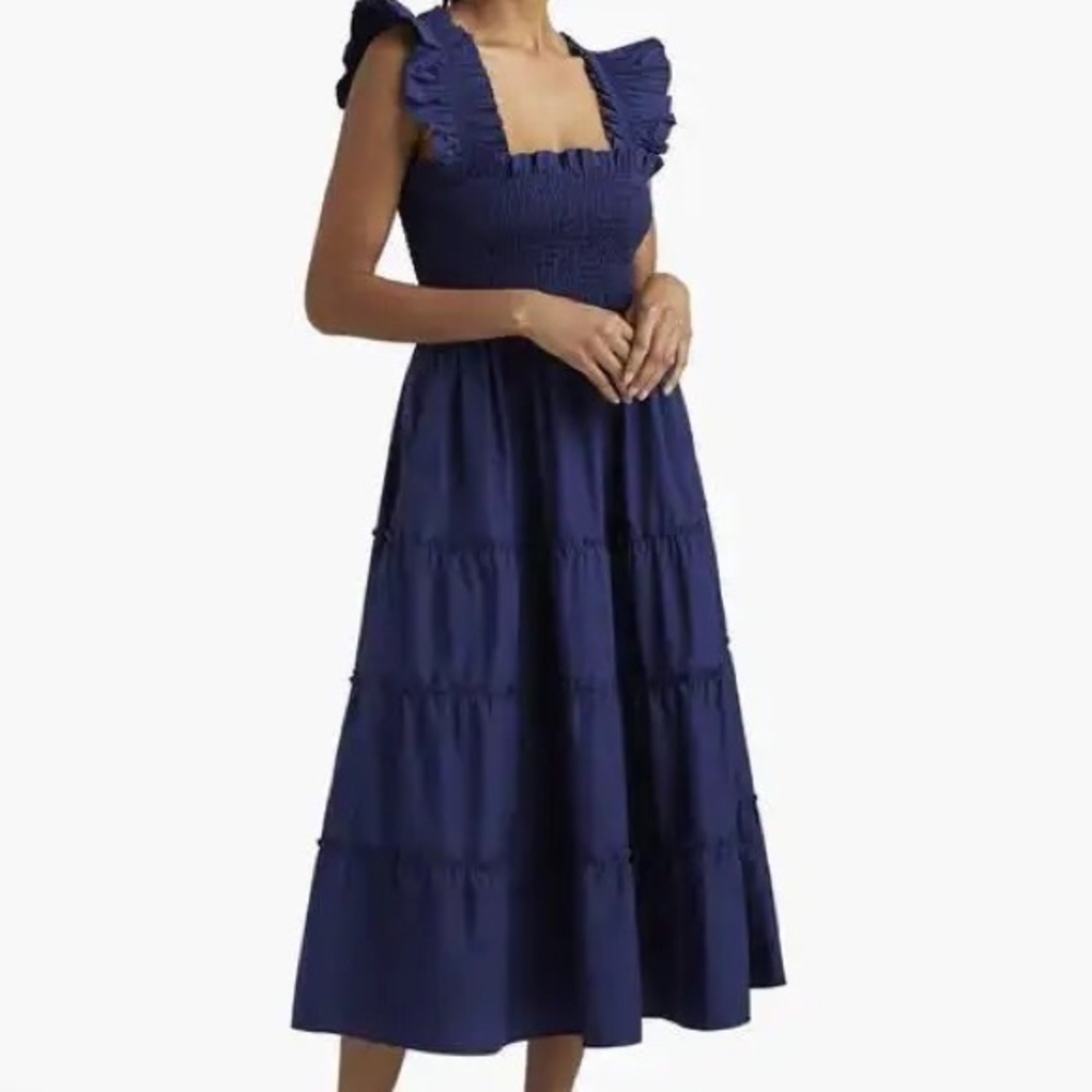 Hill House Ellie Nap Dress navy blue. NEVERWORN